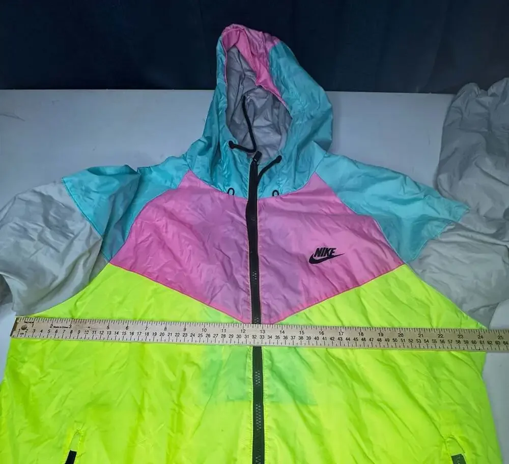 Nike Windrunner Jacket Size XL Pink Volt Light Aqua Colorblock
